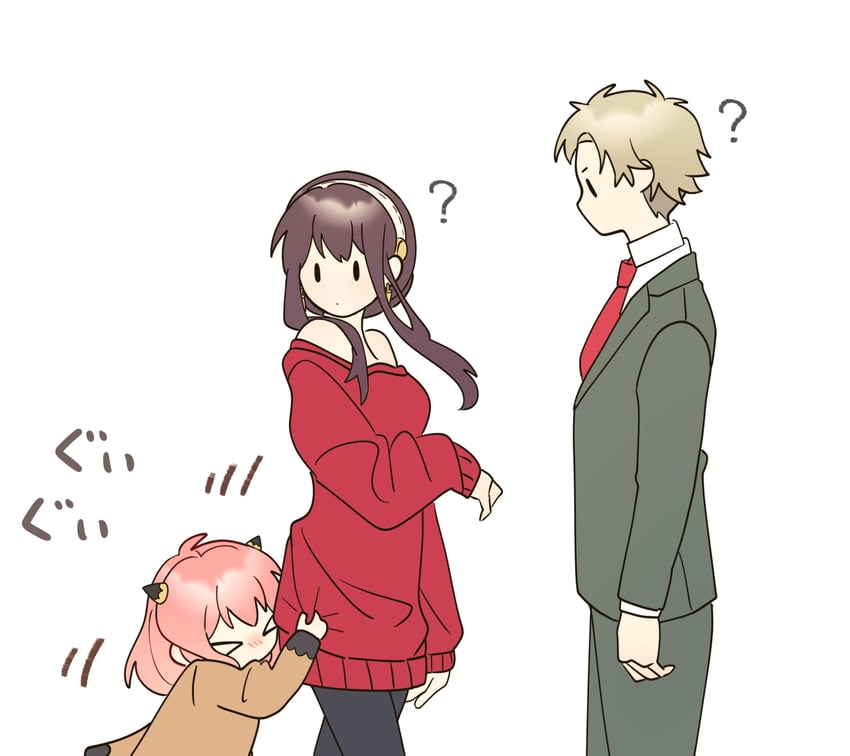 yor briar, anya, and twilight (spy x family) drawn by hakuuyori