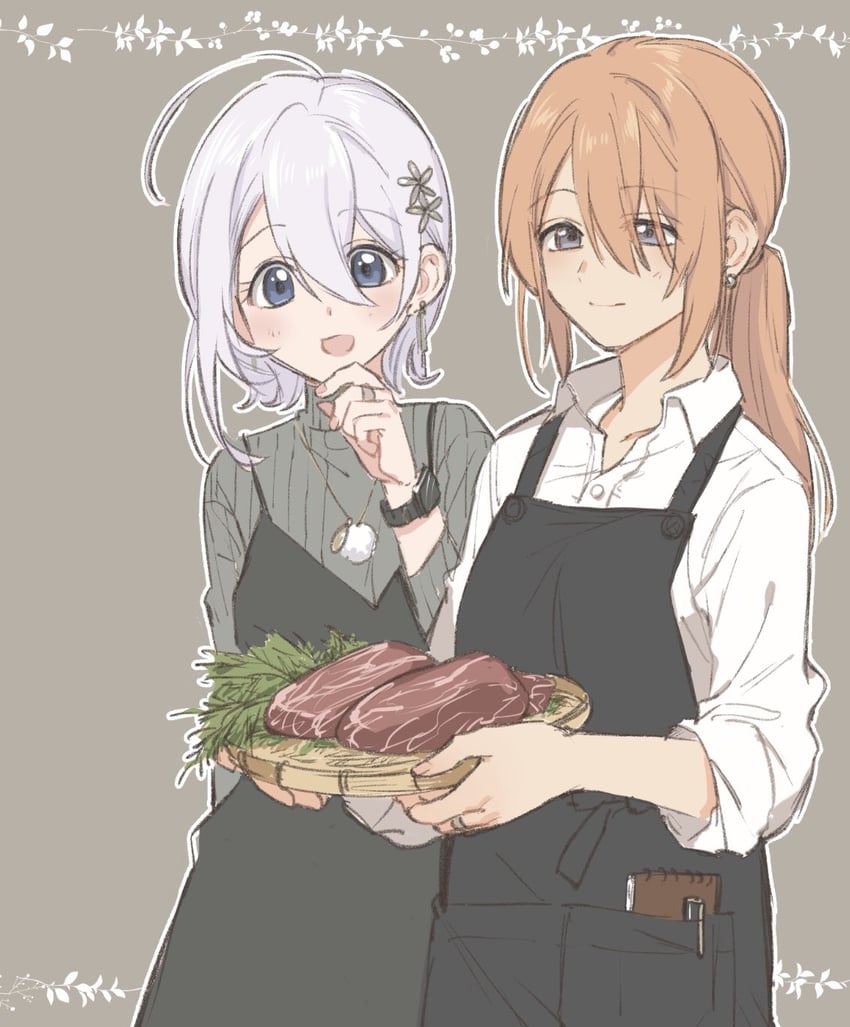 miura asahi and aoba chika (mahou shoujo madoka magica and 1 more) drawn by yukishiro_(hitsuji)