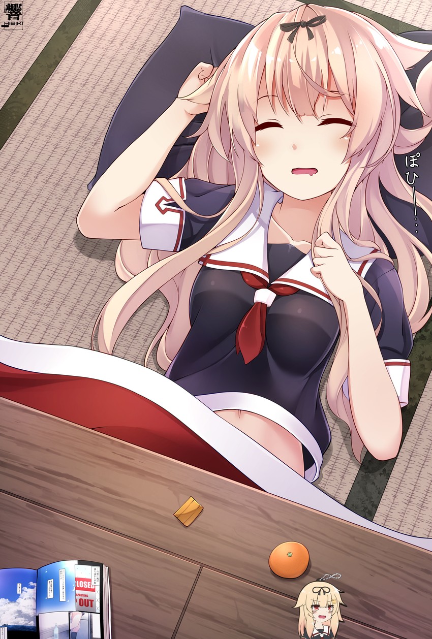 yuudachi and yuudachi kai ni (kantai collection) drawn by hibiki_(zerocodo)