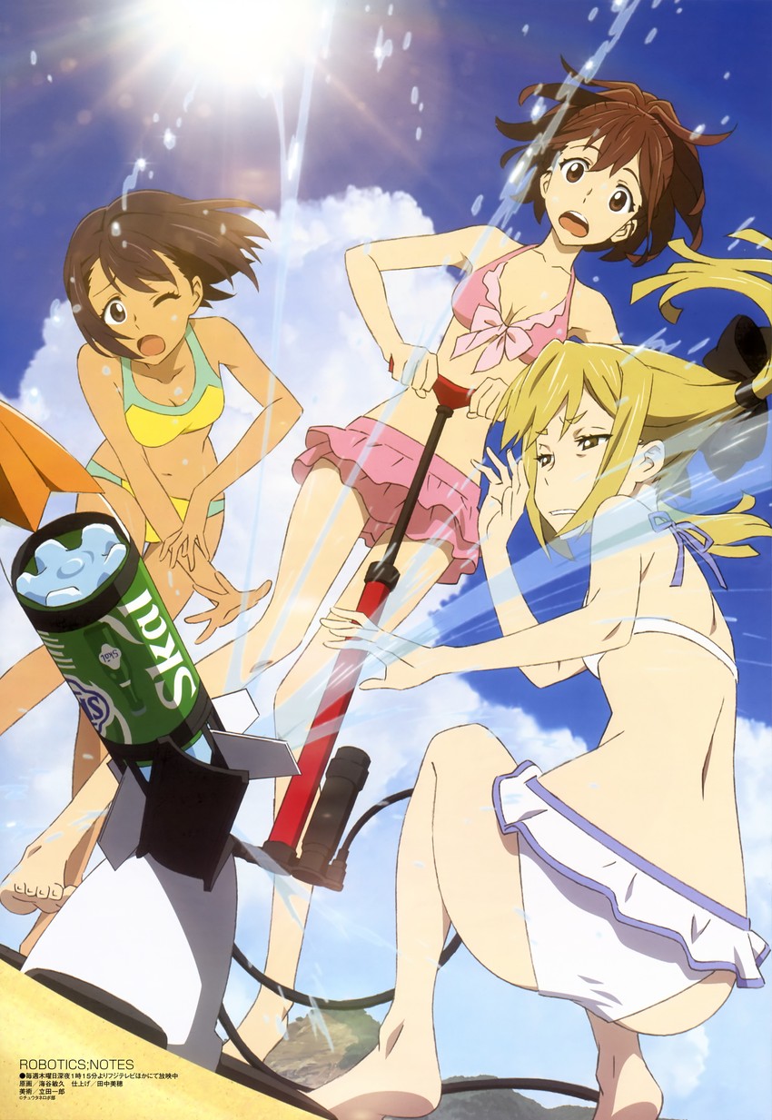 senomiya akiho, koujiro frau, and daitoku junna (megami magazine and 1 more) drawn by kaiya_toshihisa