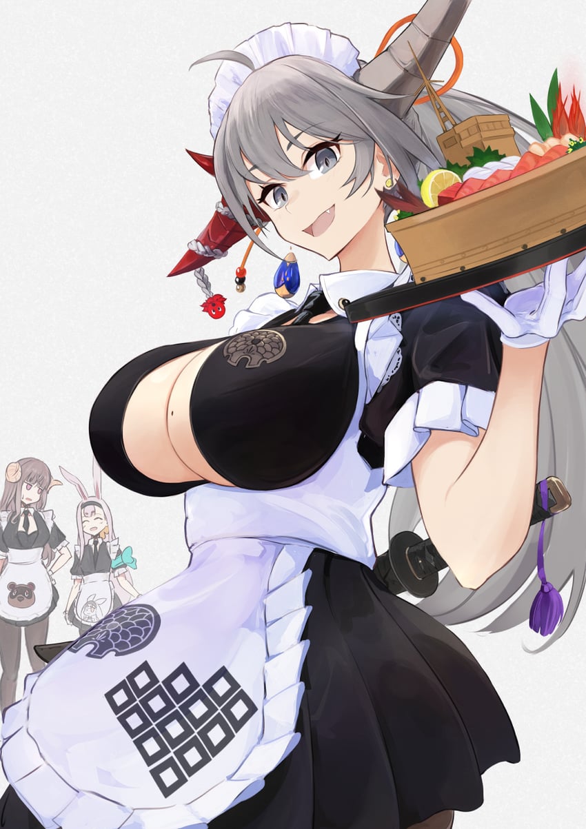 shimakaze, hakuryuu, tom nook, and suruga (azur lane and 1 more) drawn by marshall_k