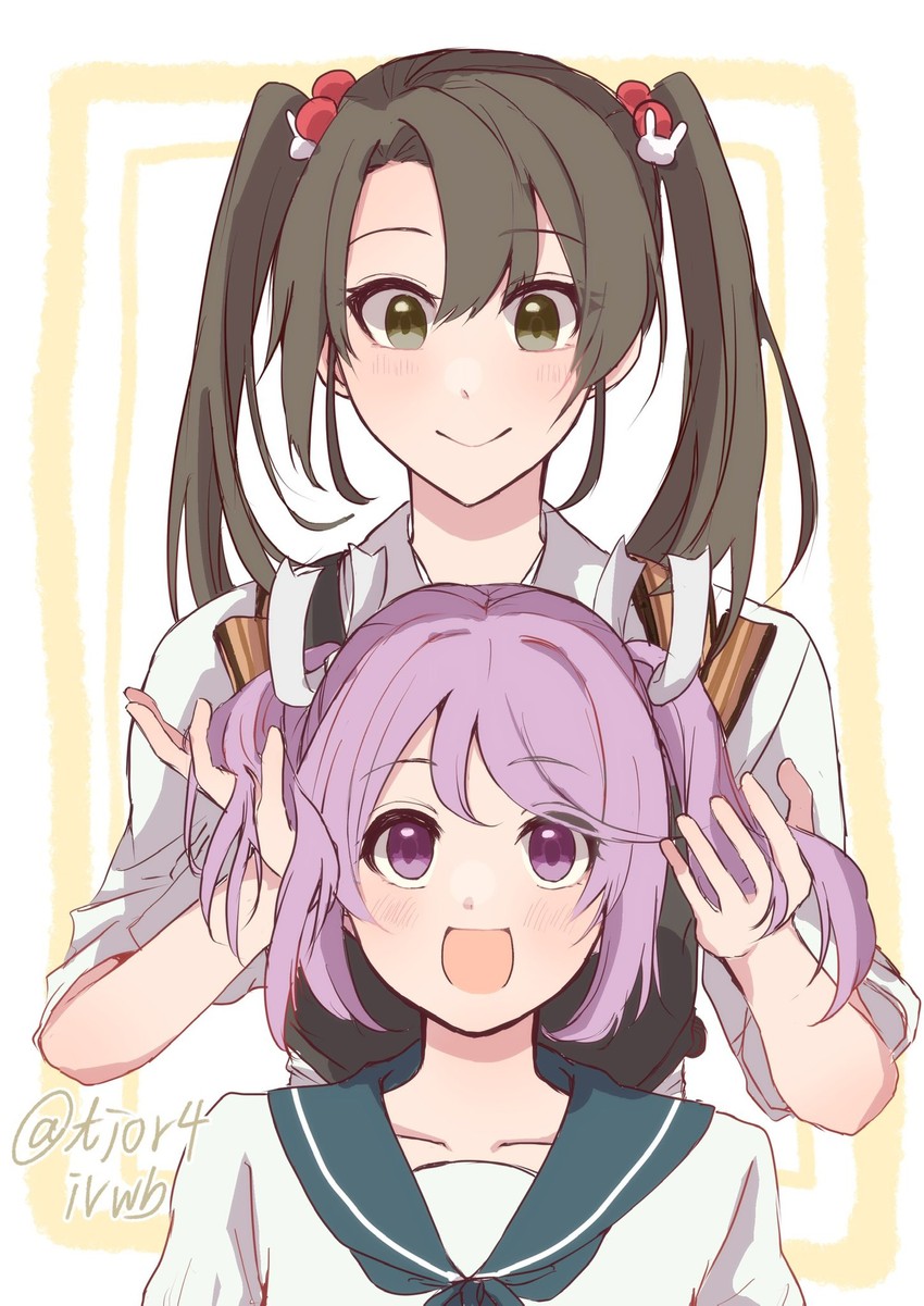 zuikaku, sazanami, and zuikaku kai ni (kantai collection) drawn by kakitama_(tj0r4ivwbhcxbru)