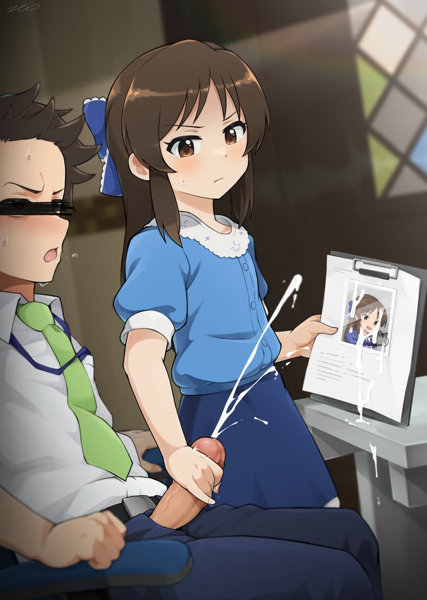 producer and tachibana arisu (idolmaster and 2 more) drawn by kim_da-yoon