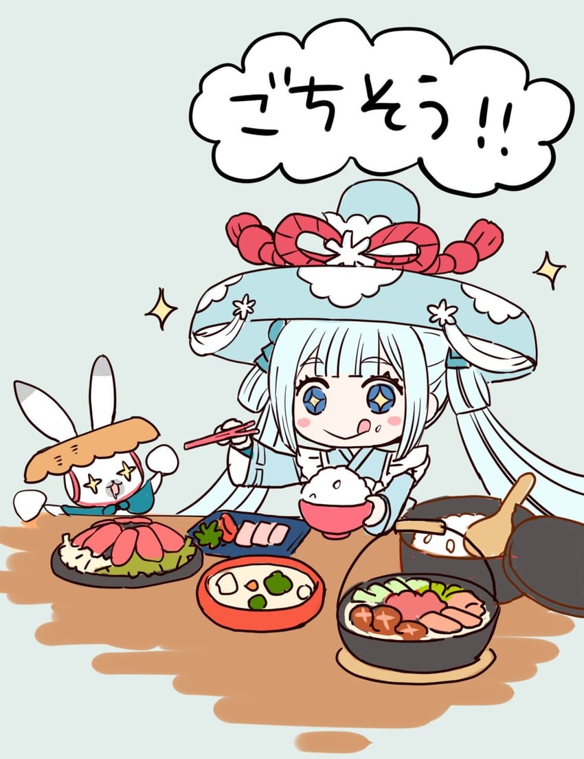 hatsune miku, yuki miku, and rabbit yukine (vocaloid) drawn by azaka_(pipponao)