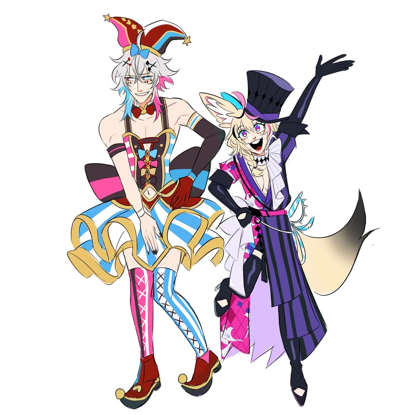 omaru polka and gavis bettel (hololive and 2 more) drawn by pokeparkfan