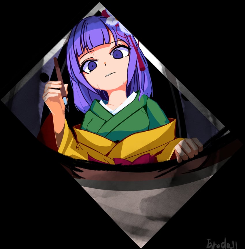 hieda no akyuu (touhou) drawn by brodall_pixel