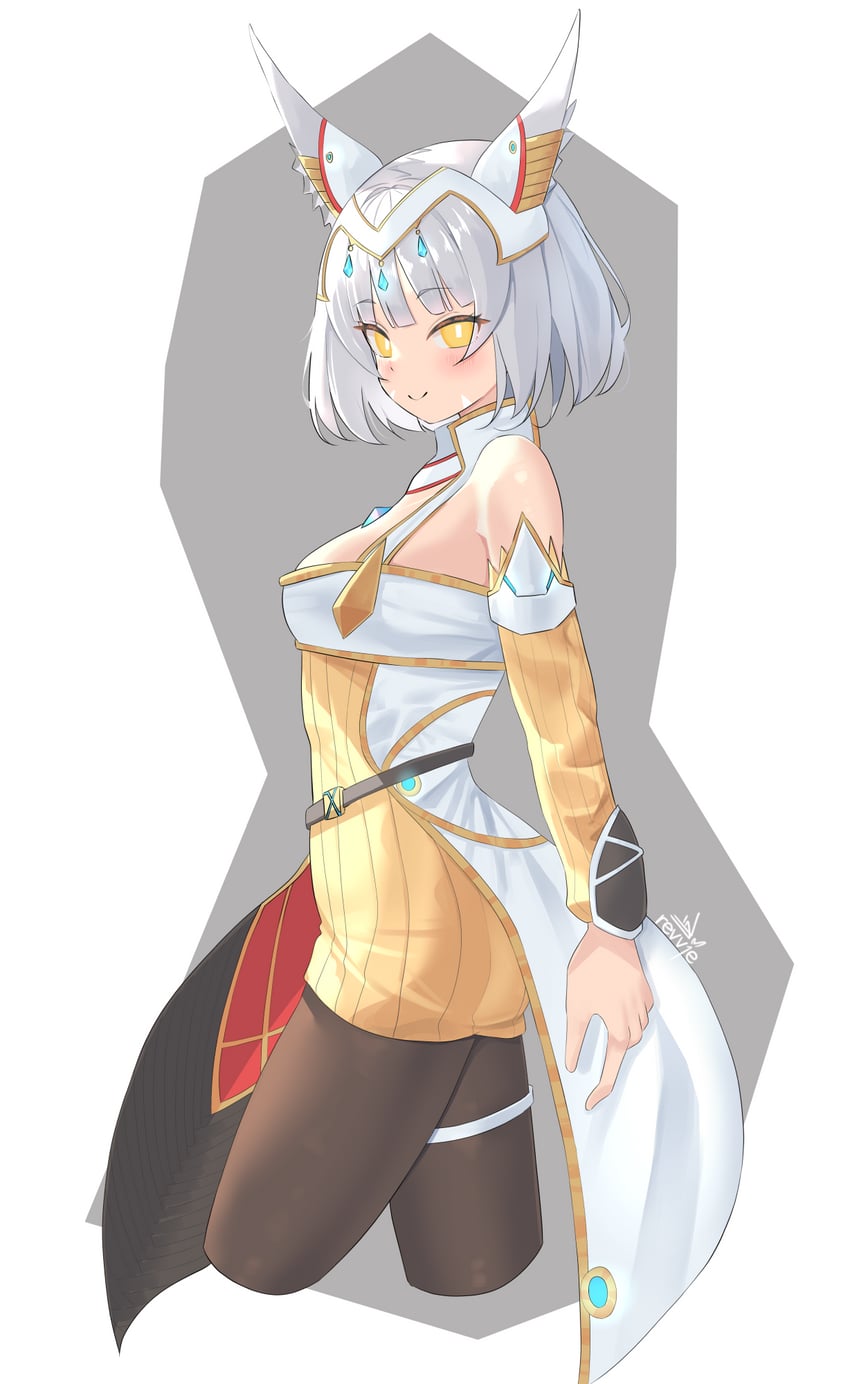 nia (xenoblade chronicles and 1 more) drawn by revvie