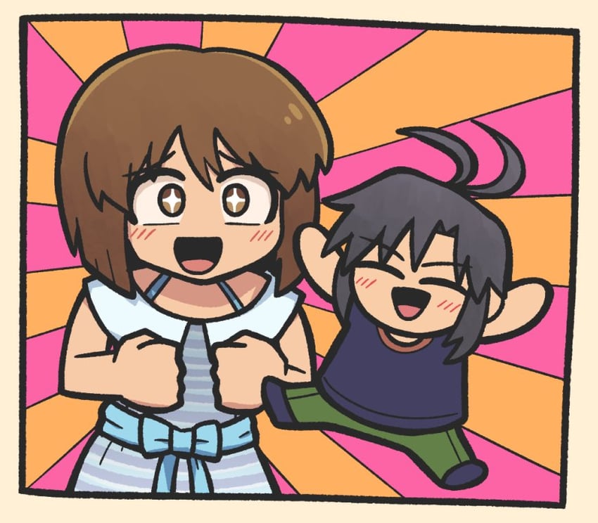 kikuchi makoto and hagiwara yukiho (idolmaster and 2 more) drawn by fis_(t83192933)
