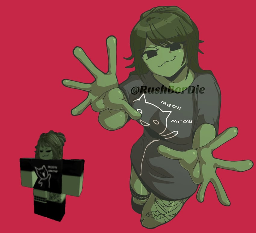player character and fred durst (roblox and 1 more) drawn by hugo_(rushbordie)