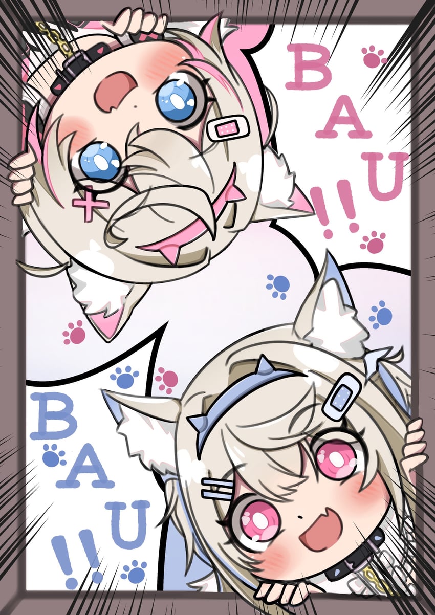 fuwawa abyssgard and mococo abyssgard (hololive and 1 more) drawn by yashamaru_(yashamalu_1004)