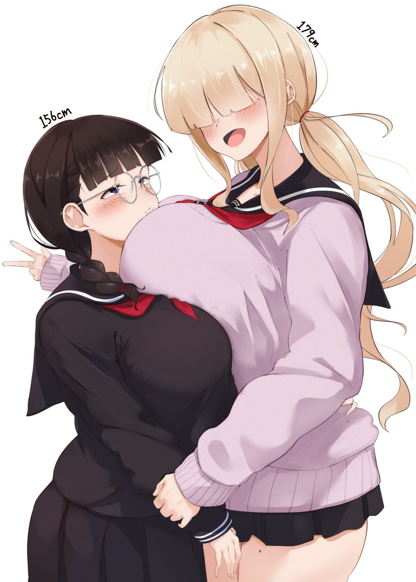 niki yuna and mikiyo yuki (original) drawn by fon_(96nokimihito)