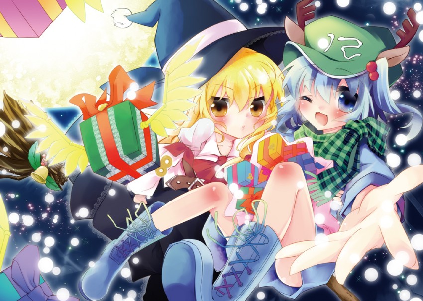kirisame marisa and kawashiro nitori (touhou) drawn by natsuki_yuu_(amemizu)