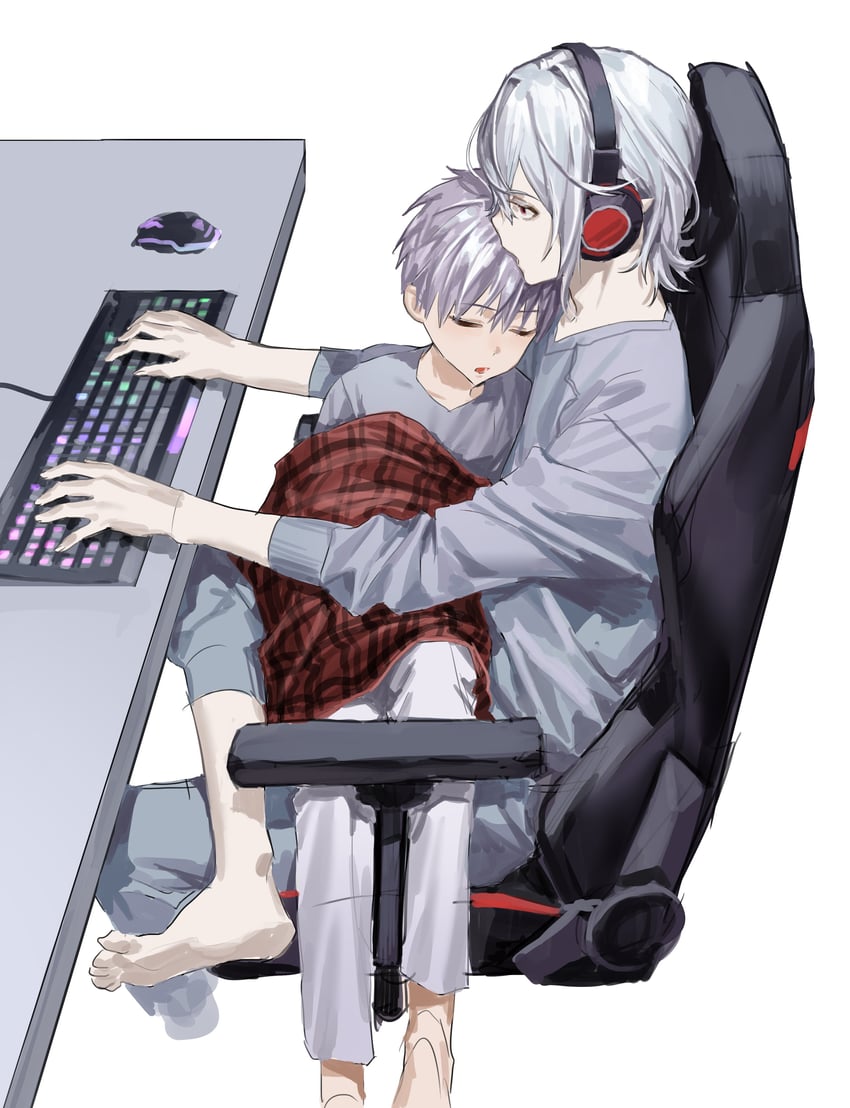 tademaru shiki and mihai florescu (kemono jihen) drawn by chamuring