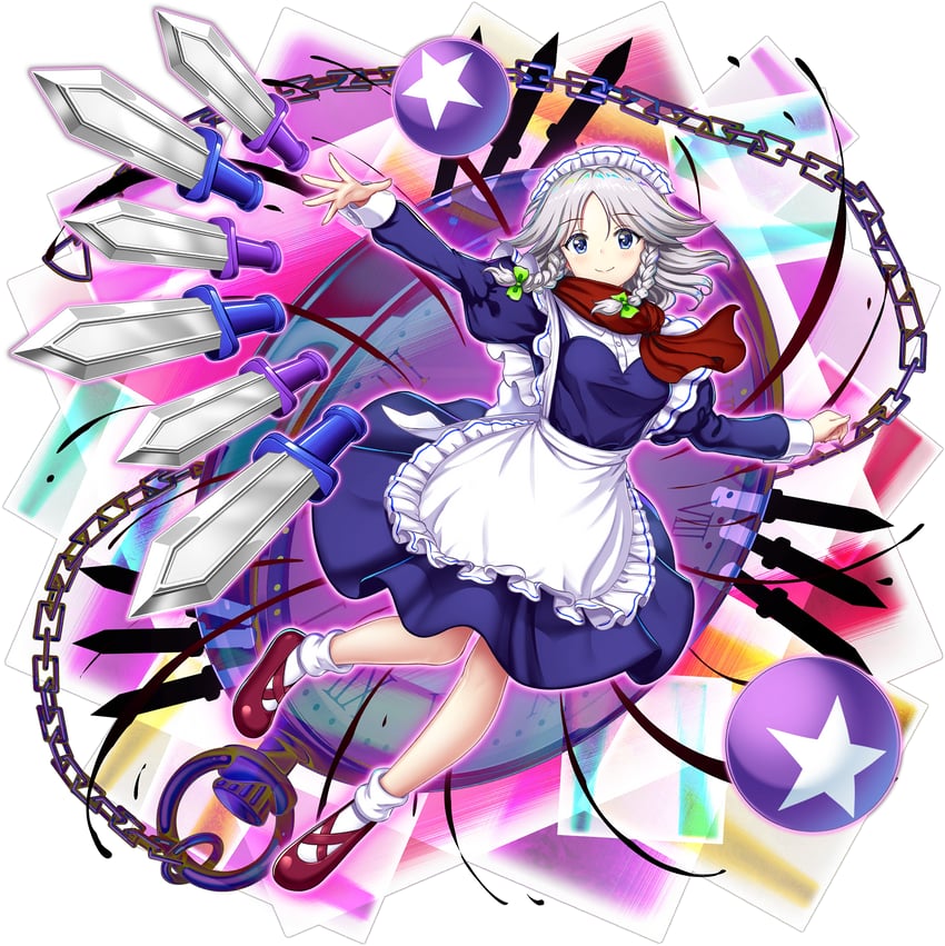 izayoi sakuya (touhou and 2 more) drawn by rotte_(1109)
