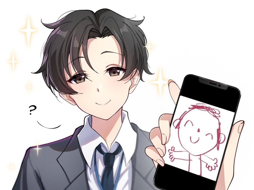 sensei and doodle sensei (blue archive and 1 more) drawn by midori_(midori13579)