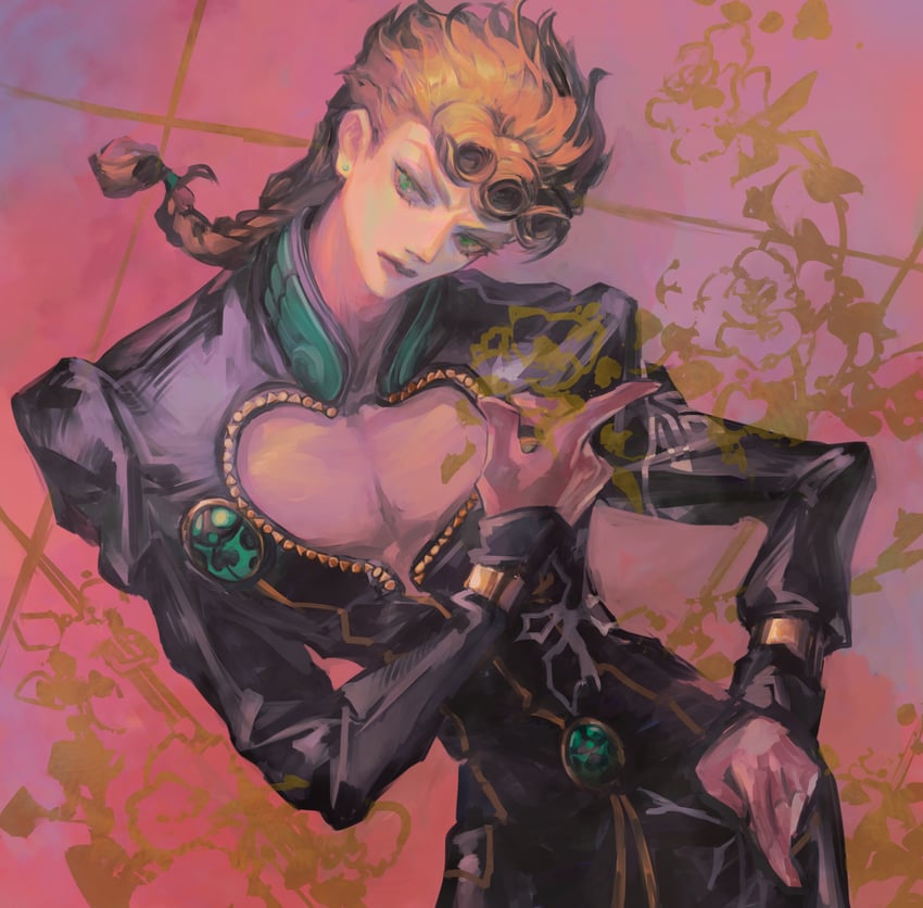 giorno giovanna (jojo no kimyou na bouken and 1 more) drawn by ika_syuri