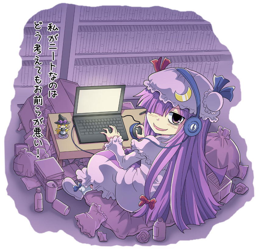 kirisame marisa and patchouli knowledge (touhou and 1 more) drawn by colonel_aki