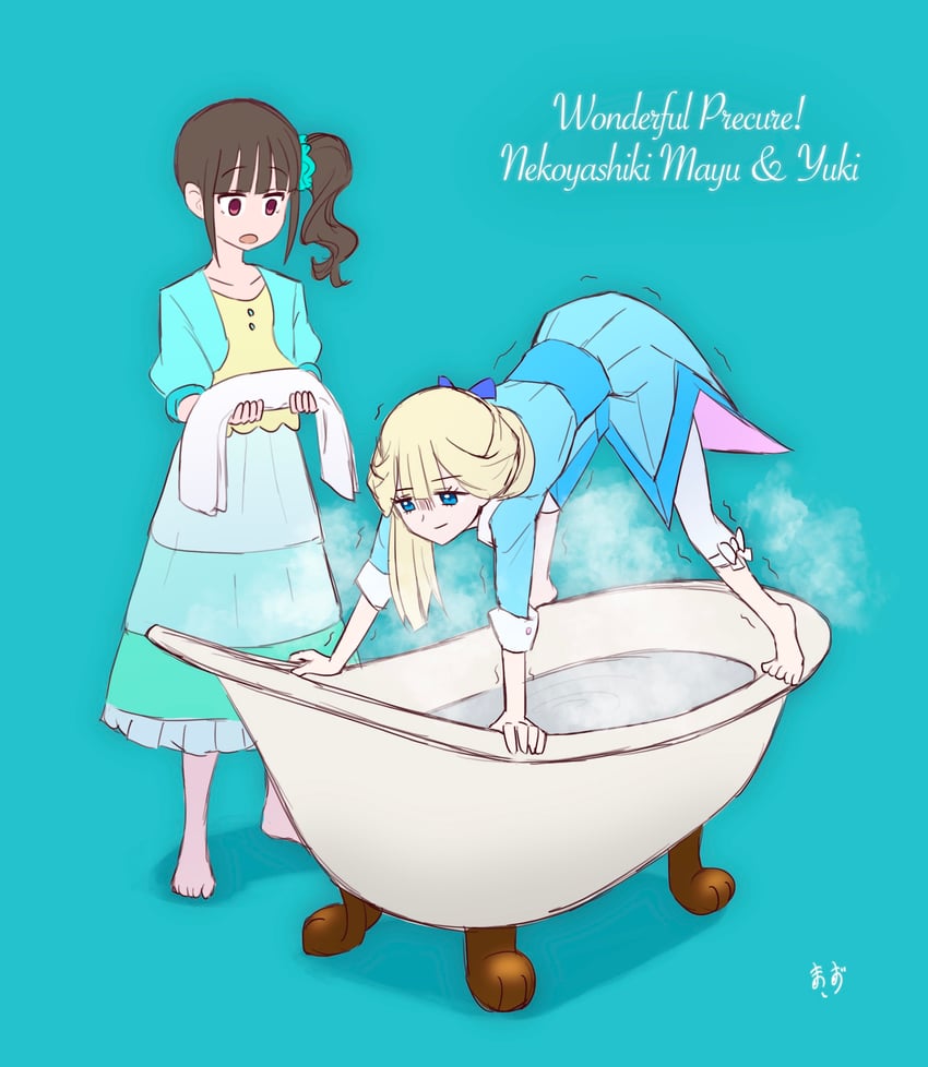 nekoyashiki yuki and nekoyashiki mayu (precure and 1 more) drawn by zerolay
