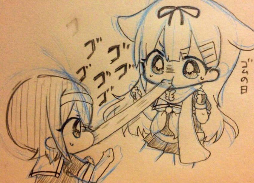 yuudachi, yuudachi kai ni, and shiratsuyu (kantai collection) drawn by jako_(jakoo21)