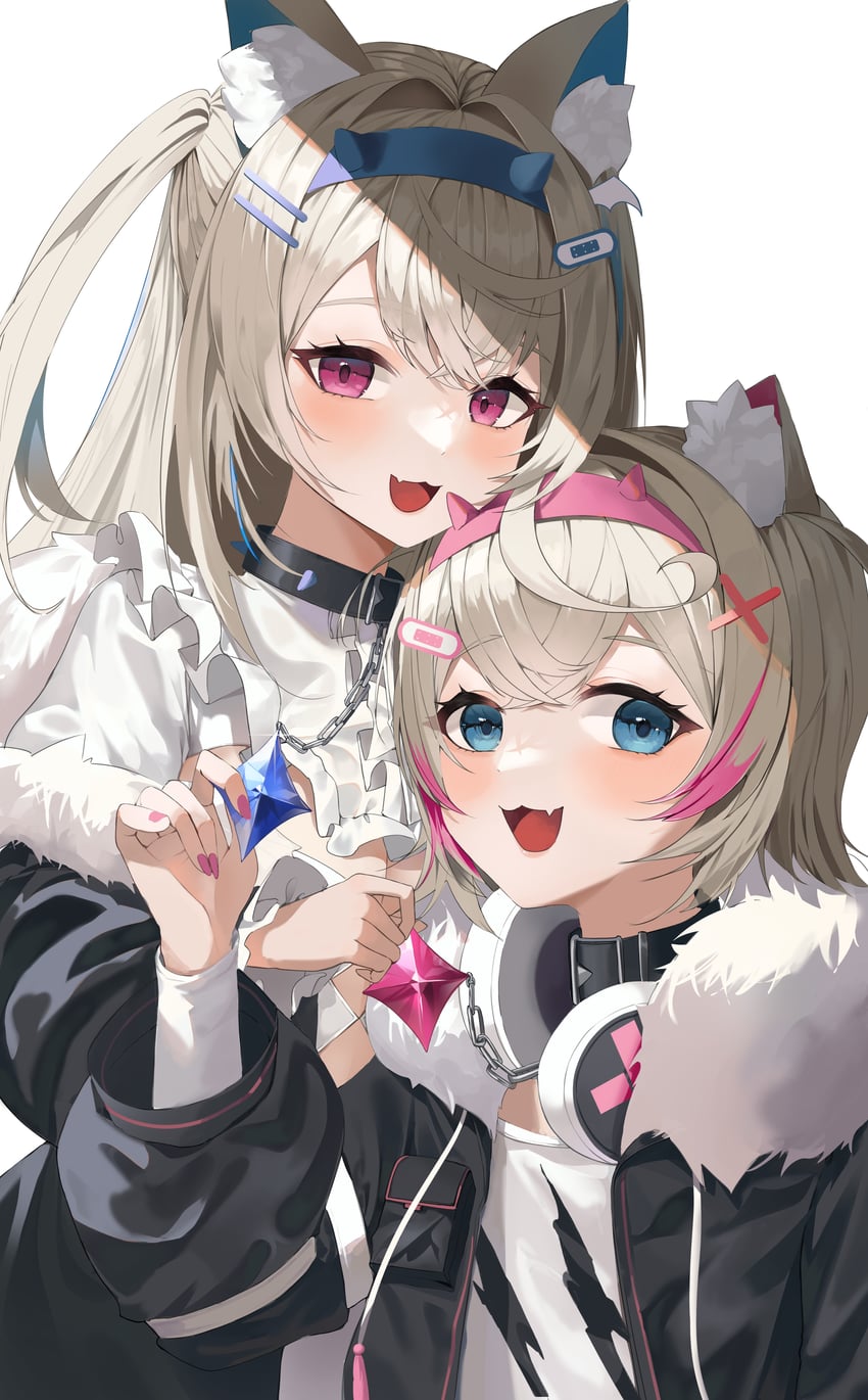 fuwawa abyssgard and mococo abyssgard (hololive and 1 more) drawn by deking_(deking030)