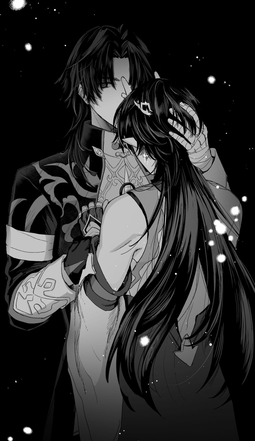 dan heng and blade (honkai and 1 more) drawn by y0k0da
