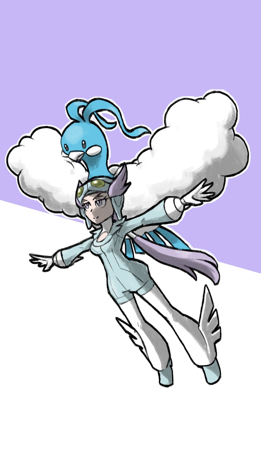 altaria and winona (pokemon and 1 more) drawn by blacknirrow