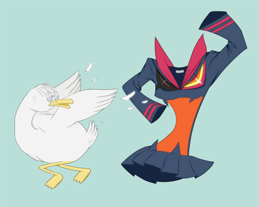 senketsu, mousse, and seki toshihiko (kill la kill and 1 more) drawn by hasegawa2