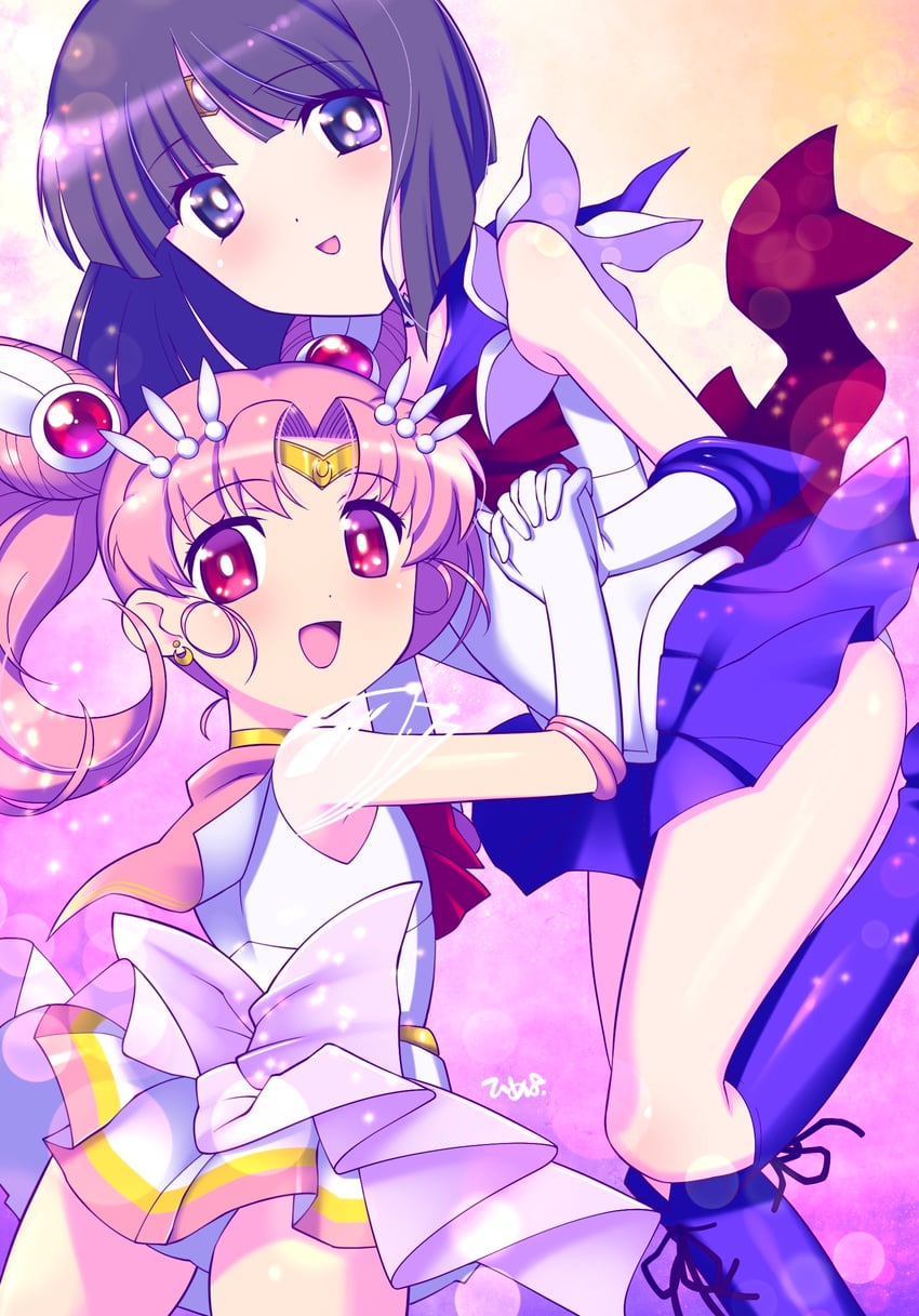 chibi usa, tomoe hotaru, sailor saturn, sailor chibi moon, and super sailor chibi moon (bishoujo senshi sailor moon) drawn by himehachi_(hime8manga)