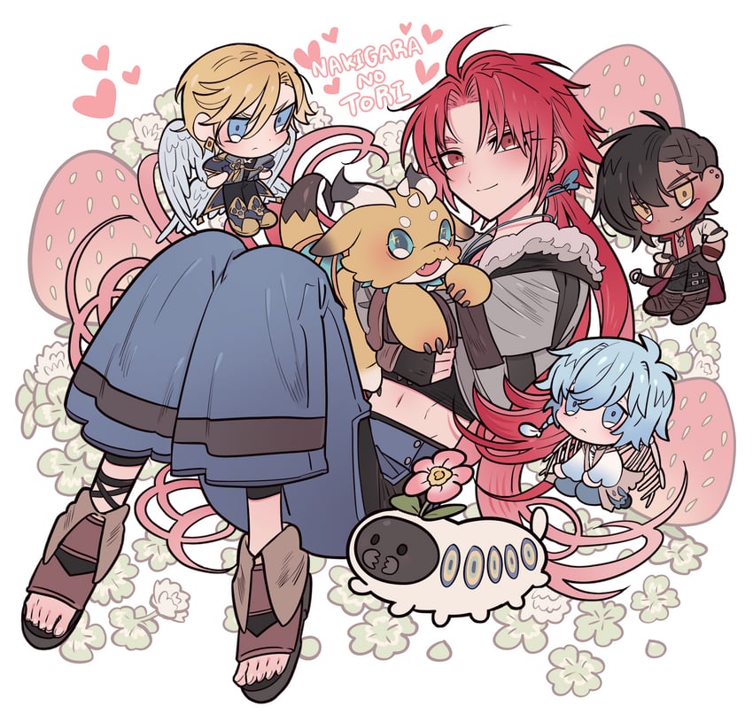 aliceforte lidlow, ciel, alma, and clown lapinblanc (nakigara no tori) drawn by meremero