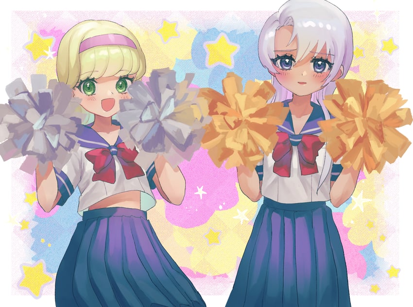 mutsuba asaka and goha yuuna (yu-gi-oh! and 1 more) drawn by yuzutaroman