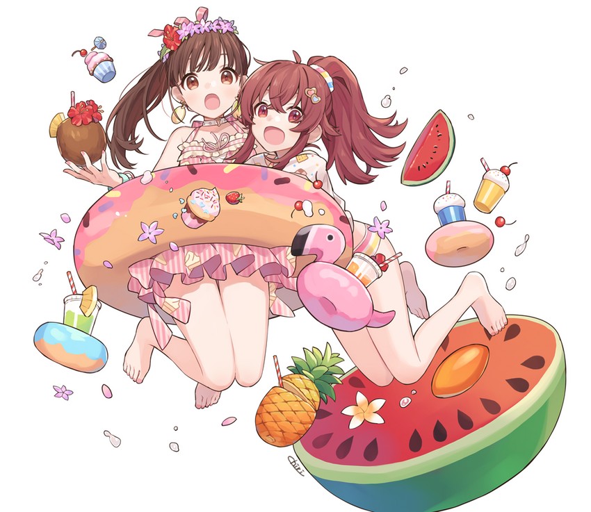 sonoda chiyoko and komiya kaho (idolmaster and 1 more) drawn by chiri_(ch!)