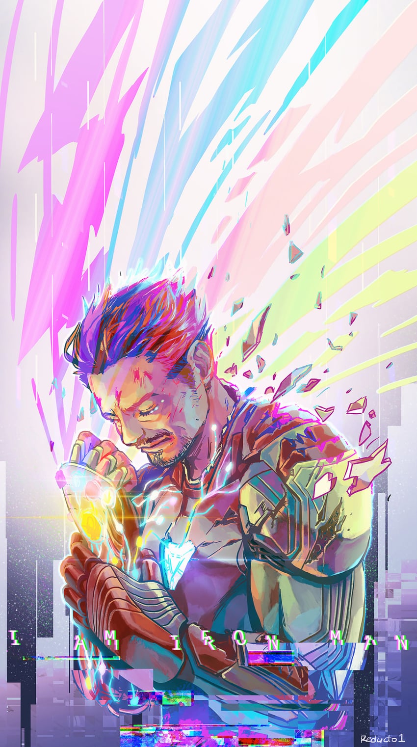tony stark and iron man (marvel and 3 more) drawn by reducto