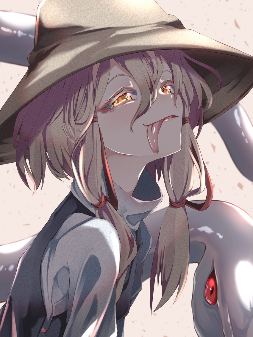 moriya suwako and mishaguji (touhou) drawn by kararage_tsune