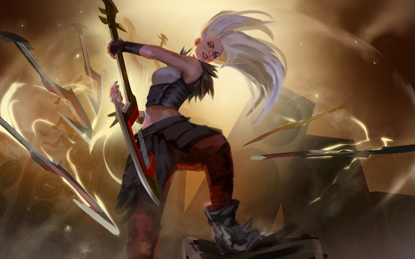 irelia (league of legends) drawn by suqling