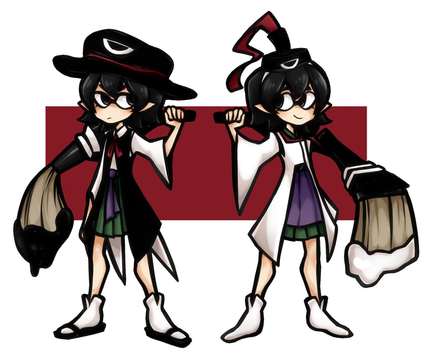 enraku tsubakura and senri tsurubami (splatoon and 1 more) drawn by cruormor