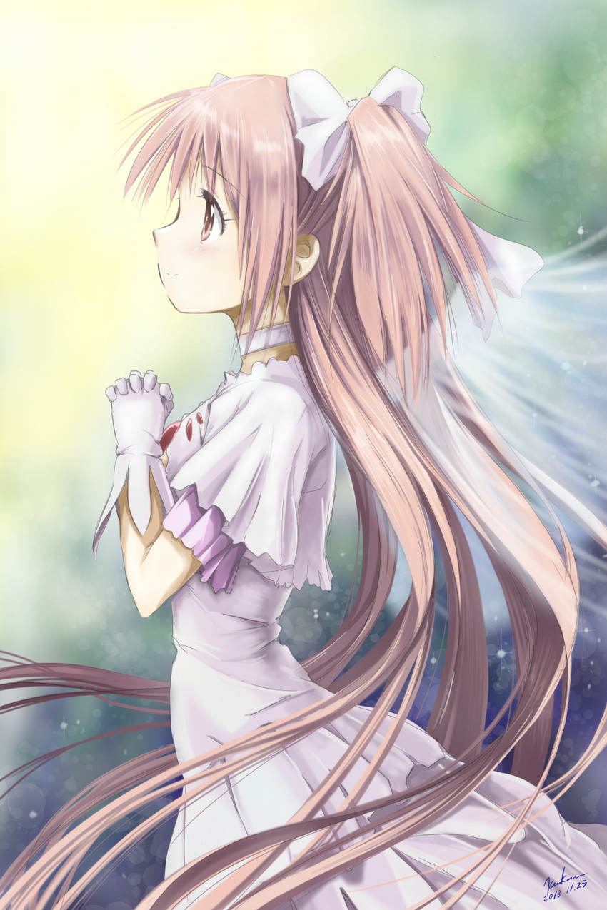kaname madoka and ultimate madoka (mahou shoujo madoka magica) drawn by kem_kem