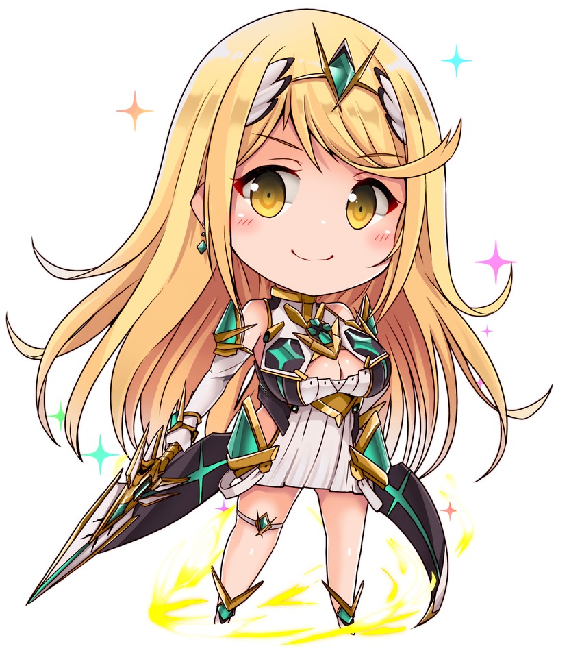 mythra (xenoblade chronicles and 1 more) drawn by kurokaze_no_sora