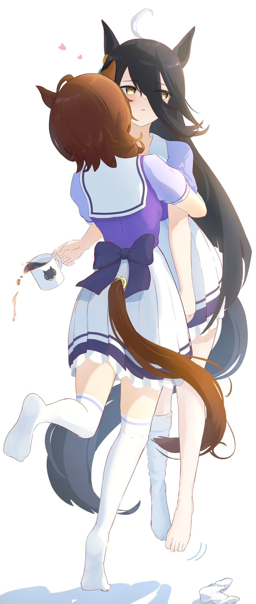 agnes tachyon and manhattan cafe (umamusume) drawn by l_kirschblute