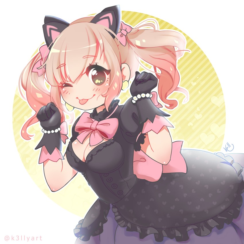 d.va and black cat d.va (overwatch and 1 more) drawn by angelica_(k3lly)