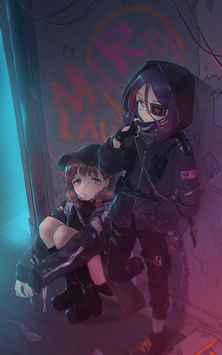 sakuma mayu and hayasaka mirei (idolmaster and 1 more) drawn by syom