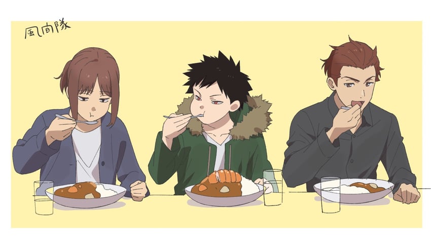 kazama souya, kikuchihara shirou, and utagawa ryou (world trigger) drawn by nocchan_chicchi