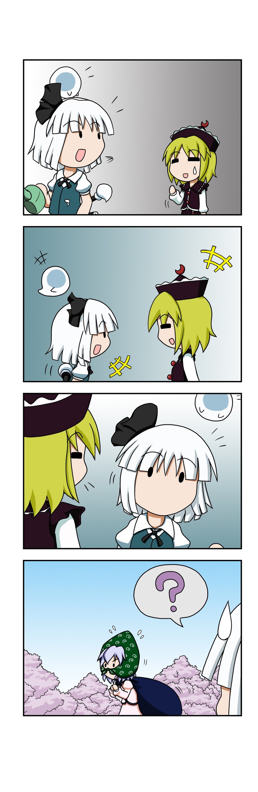 konpaku youmu, lunasa prismriver, and merlin prismriver (touhou) drawn by rakugaki-biyori