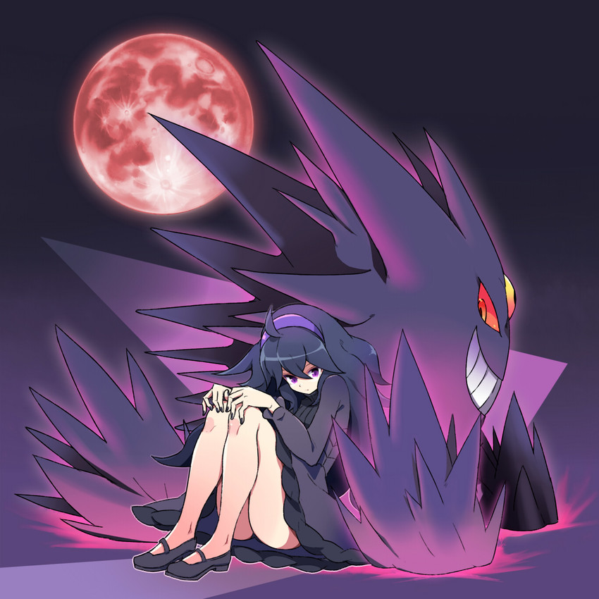 hex maniac, gengar, and mega gengar (pokemon and 1 more) drawn by tm_(hanamakisan)