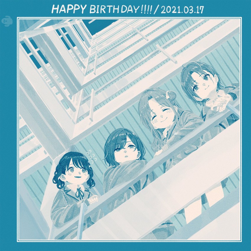 higuchi madoka, asakura toru, fukumaru koito, and ichikawa hinana (idolmaster and 3 more) drawn by paayan_(hagakinorock54)