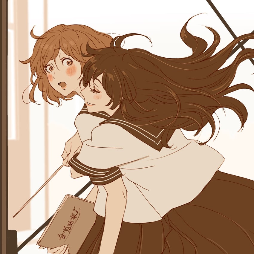 oikawa kanon and kindaichi saki (amayo no tsuki) drawn by 55bata6rou