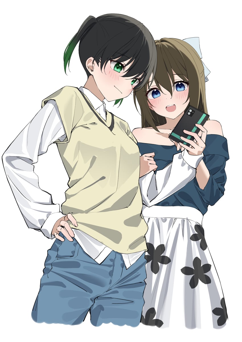 takasaki yu and osaka shizuku (love live! and 1 more) drawn by kawai_ritsu_(rits_meg)