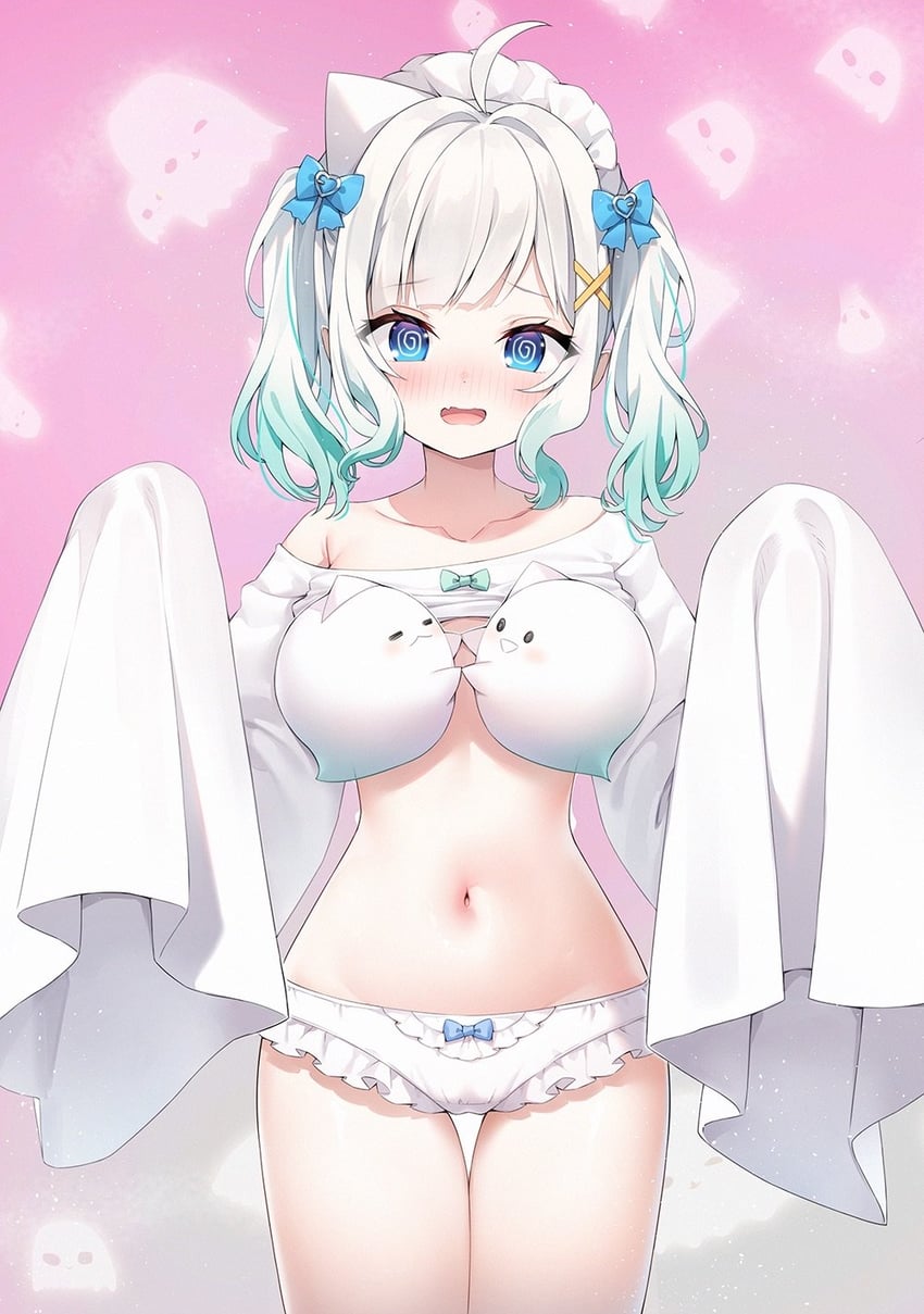 mint fantome and wisps (indie virtual youtuber) drawn by ayamy