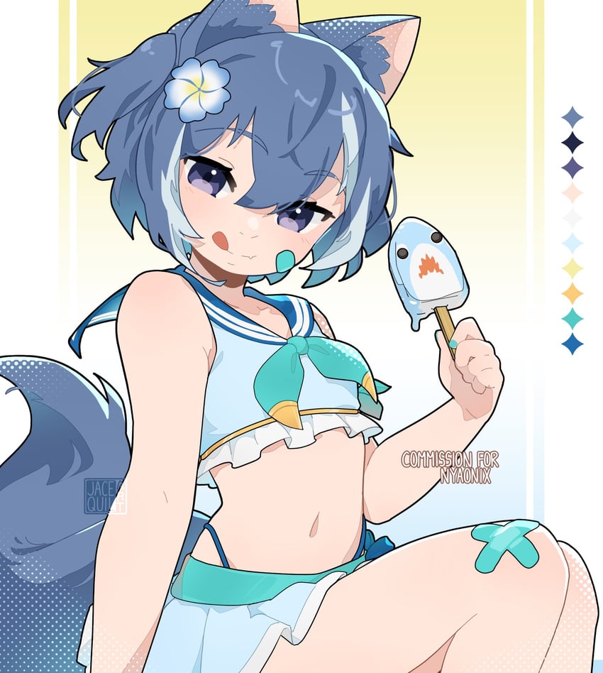nyaonix (indie virtual youtuber and 1 more) drawn by jacequilart