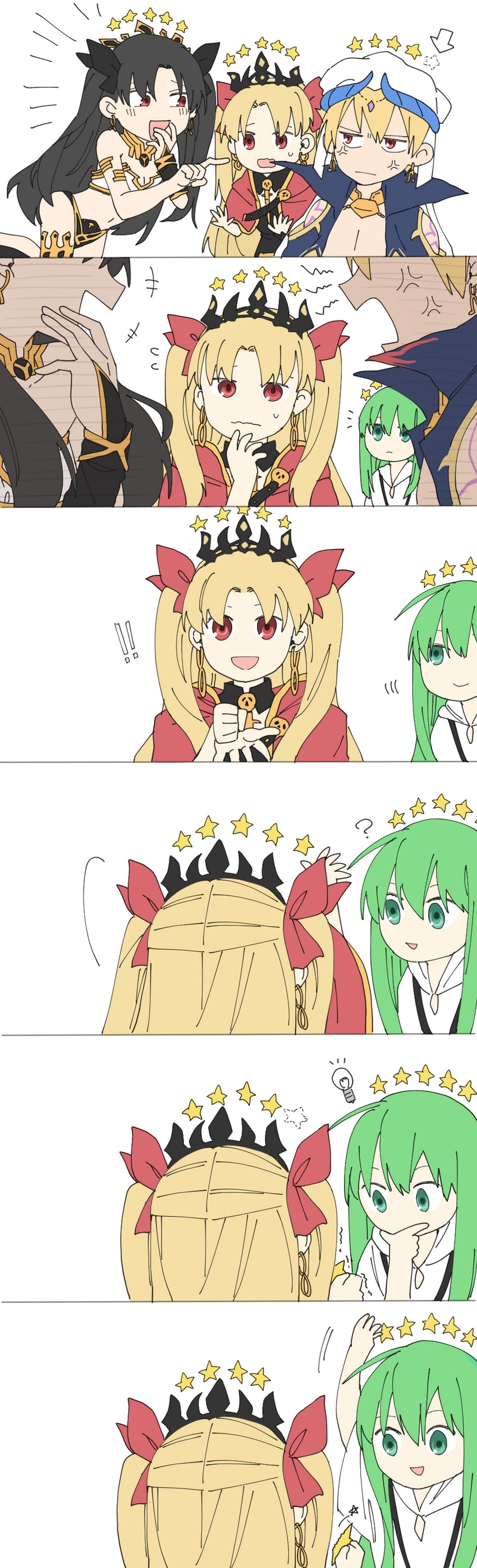 ereshkigal, ishtar, enkidu, and gilgamesh (fate and 1 more) drawn by hinata_(eine_blume)