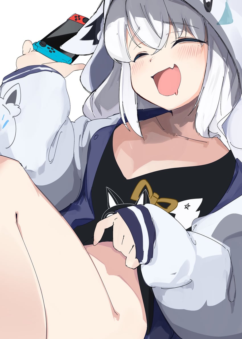 shirakami fubuki and nejima kitsune (hololive) drawn by burusuka_(burusuka2525)